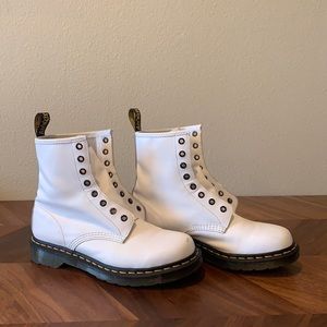 White Dr. Martens, 1460 Combat boot.